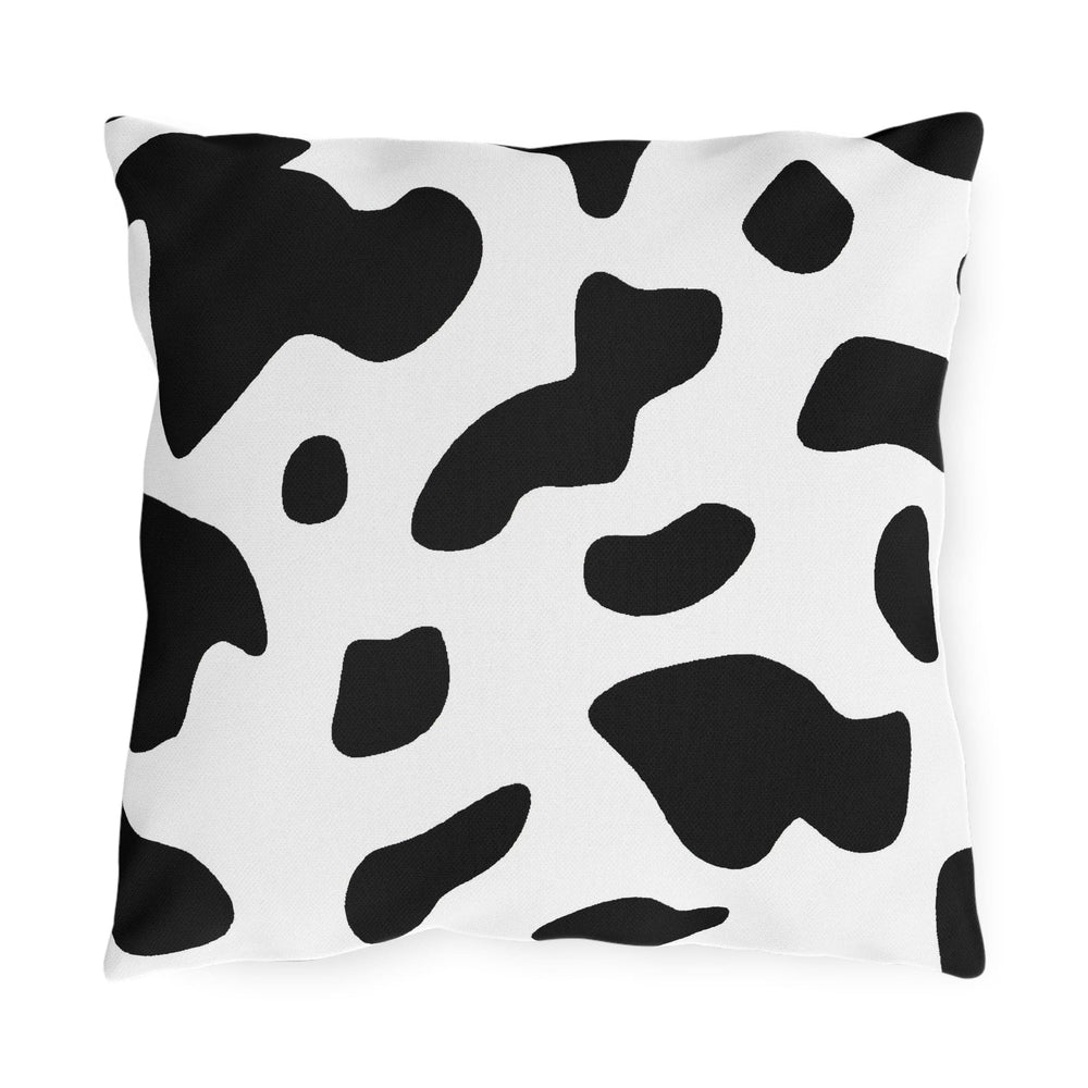 Decorative Indoor/outdoor Pillow Black and White Abstract Cow Pattern