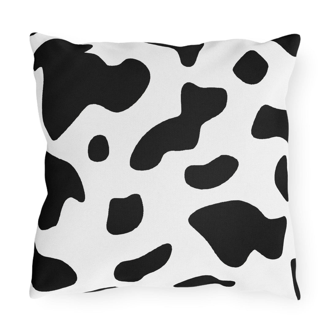 Decorative Indoor/outdoor Pillow Black and White Abstract Cow Pattern