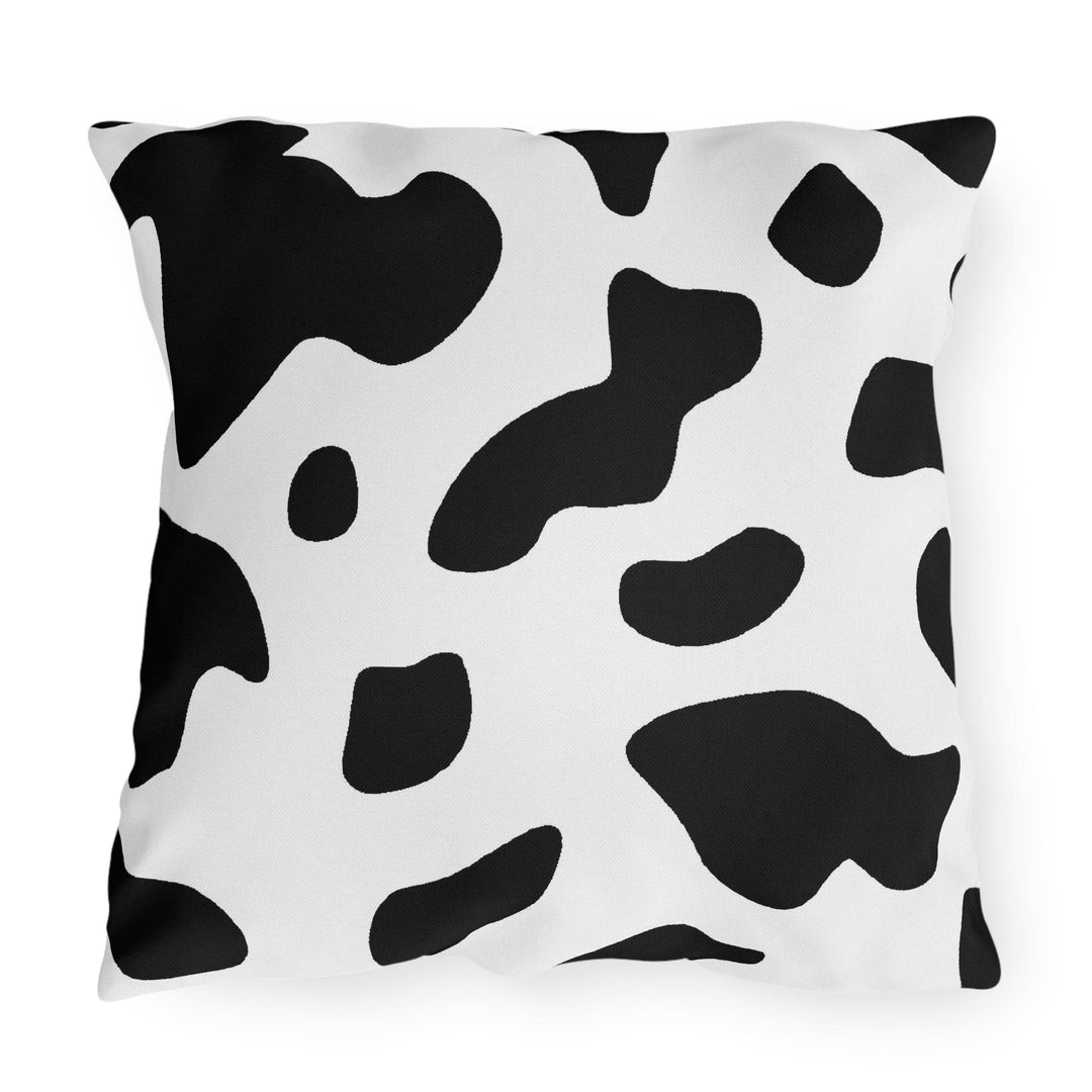 Decorative Indoor/outdoor Pillow Black and White Abstract Cow Pattern