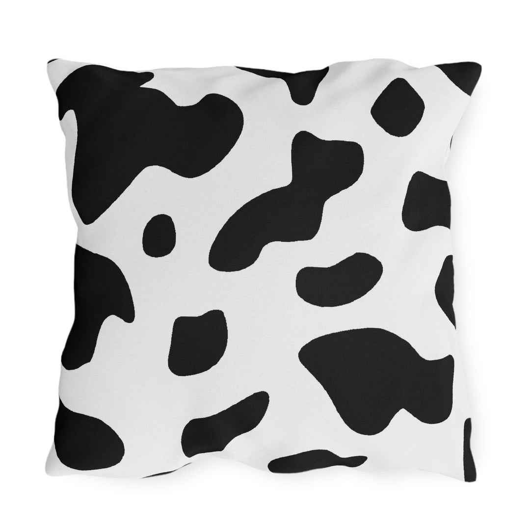 Decorative Indoor/outdoor Pillow Black and White Abstract Cow Pattern