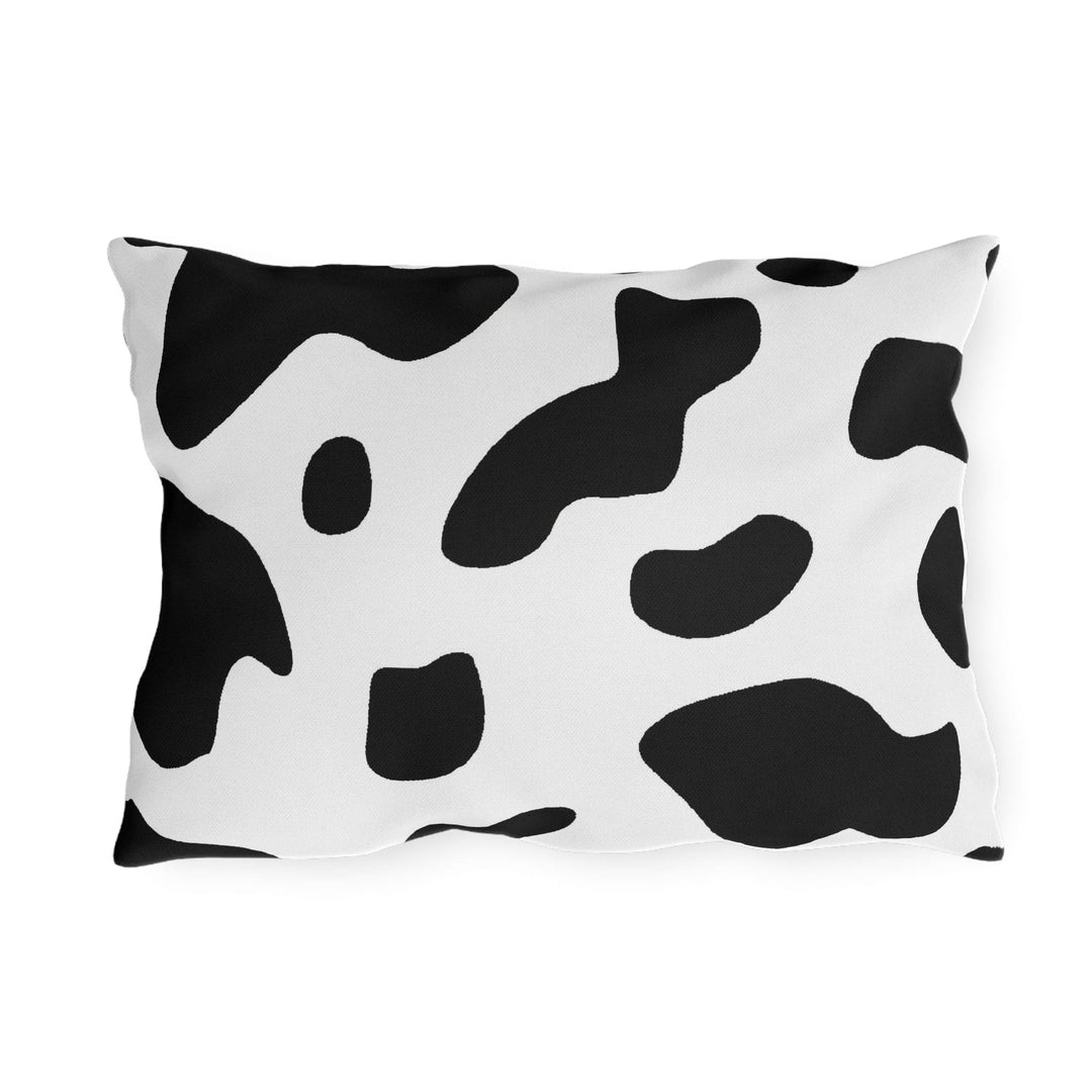 Decorative Indoor/outdoor Pillow Black and White Abstract Cow Pattern