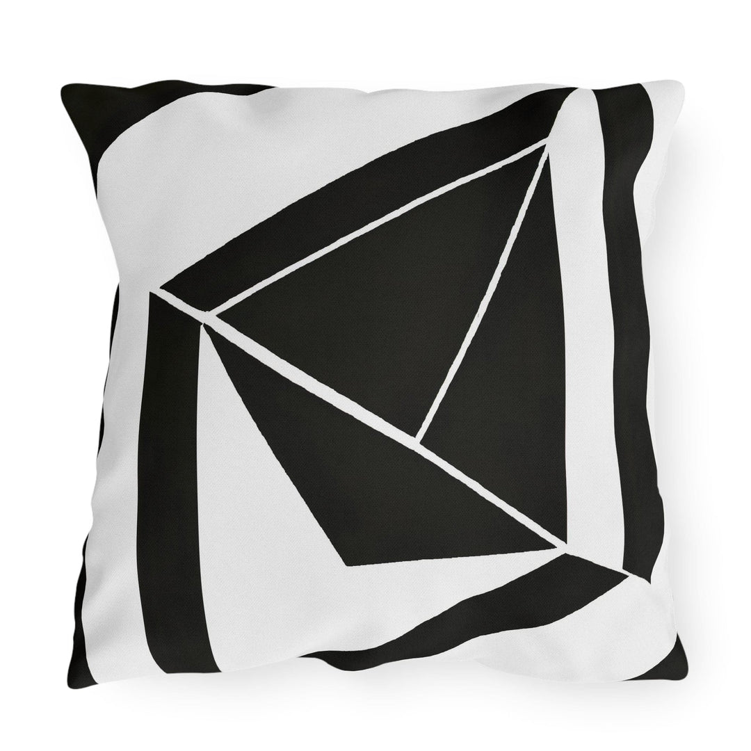 Decorative Indoor/outdoor Pillow Black and White Geometric Pattern - Decorative