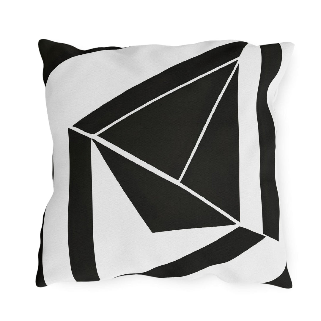 Decorative Indoor/outdoor Pillow Black and White Geometric Pattern - Decorative