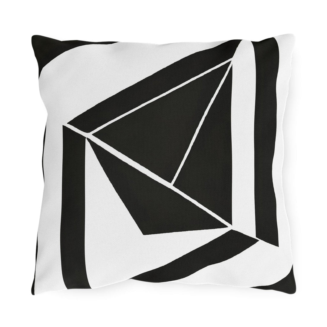 Decorative Indoor/outdoor Pillow Black and White Geometric Pattern - Decorative