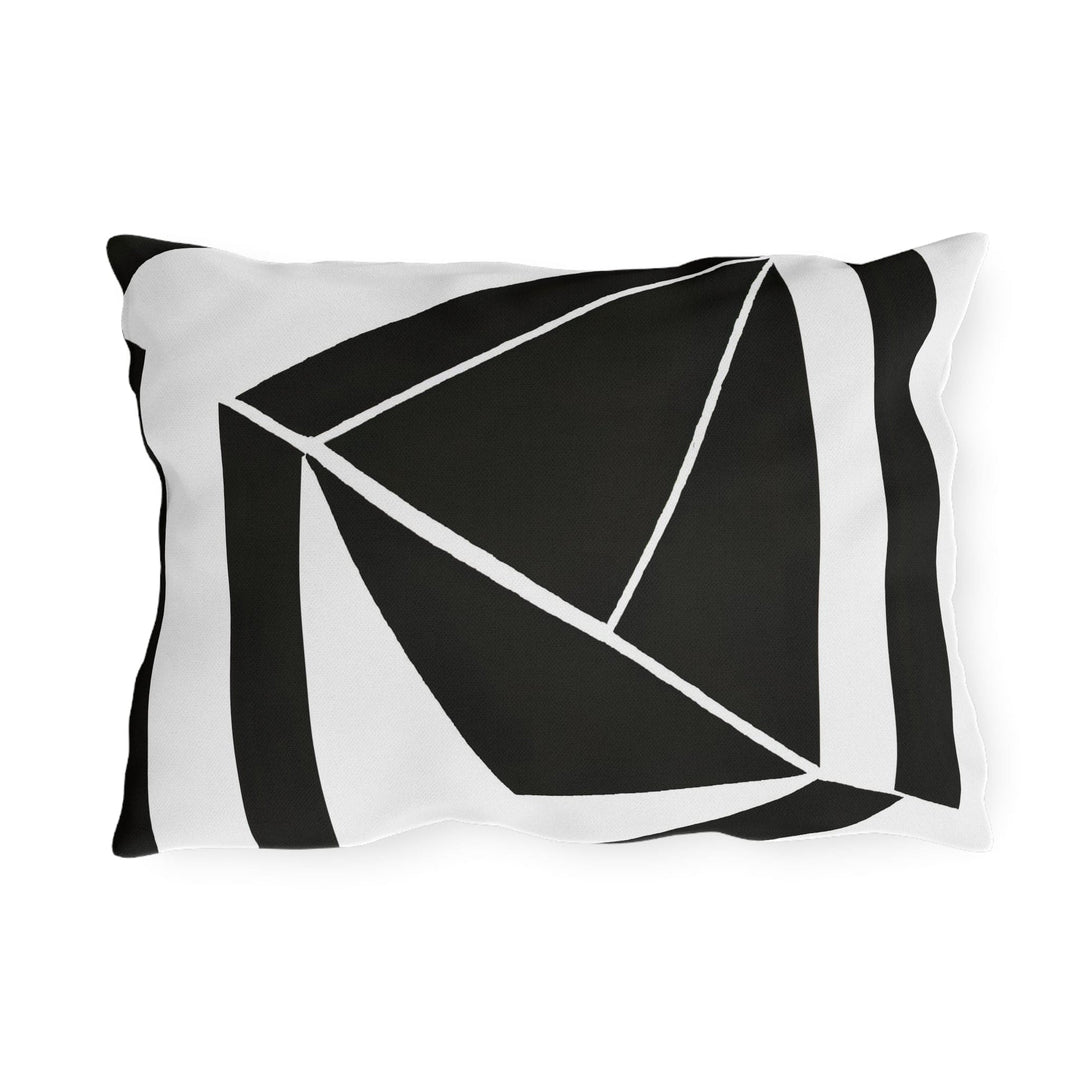 Decorative Indoor/outdoor Pillow Black and White Geometric Pattern - Decorative