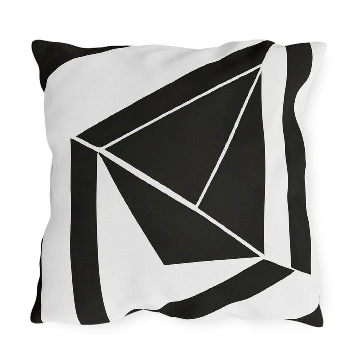 Decorative Indoor/outdoor Pillow Black and White Geometric Pattern - Decorative