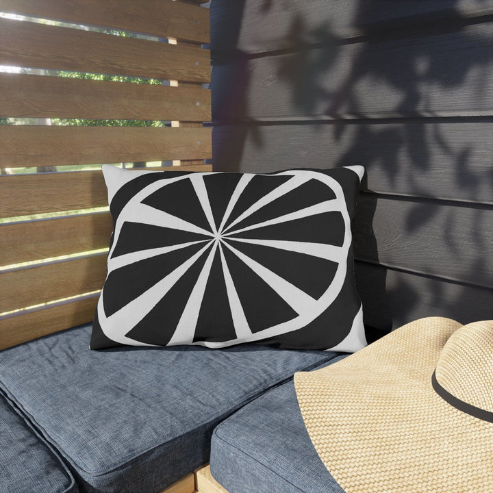 Decorative Indoor/outdoor Pillow Black and White Geometric Pattern - Decorative