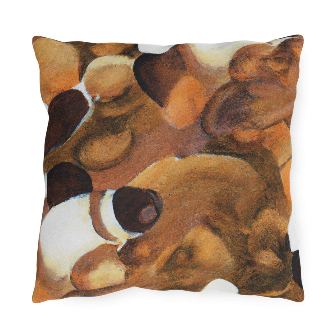 Decorative Indoor/outdoor Pillow Brown White Stone Pattern - Decorative | Throw