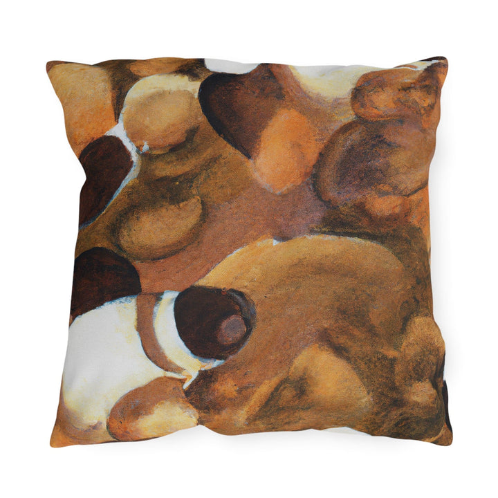 Decorative Indoor/outdoor Pillow Brown White Stone Pattern - Decorative | Throw