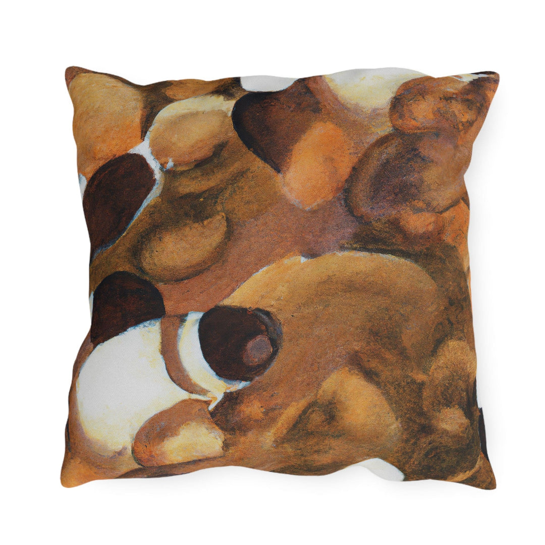 Decorative Indoor/outdoor Pillow Brown White Stone Pattern - Decorative | Throw