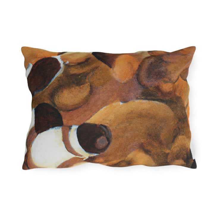 Decorative Indoor/outdoor Pillow Brown White Stone Pattern - Decorative | Throw