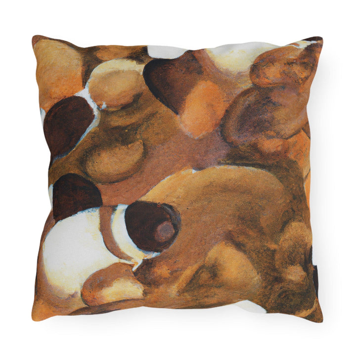 Decorative Indoor/outdoor Pillow Brown White Stone Pattern - Decorative | Throw