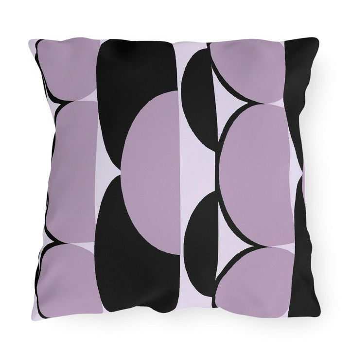 Decorative Indoor/outdoor Pillow Geometric Lavender and Black Pattern