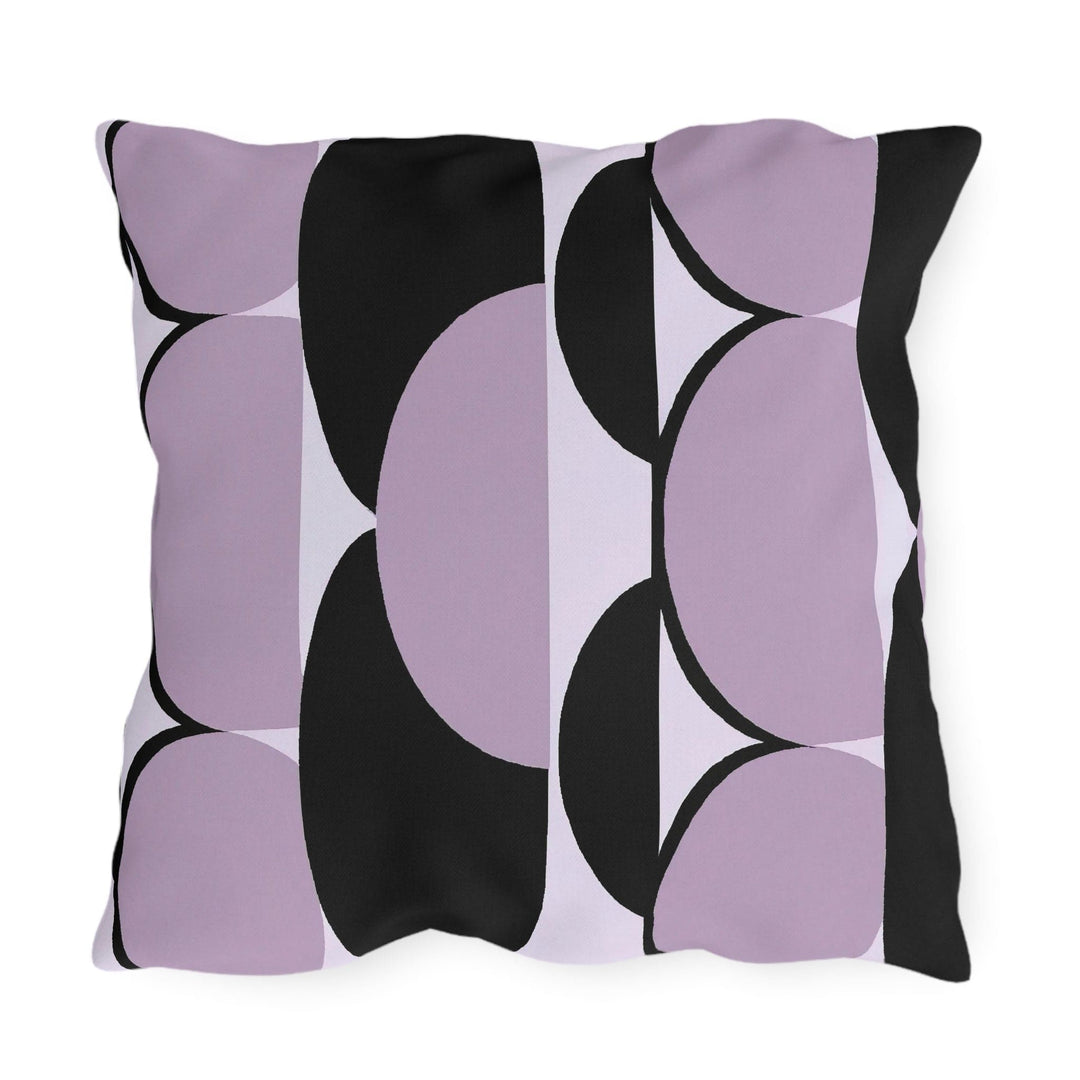 Decorative Indoor/outdoor Pillow Geometric Lavender and Black Pattern