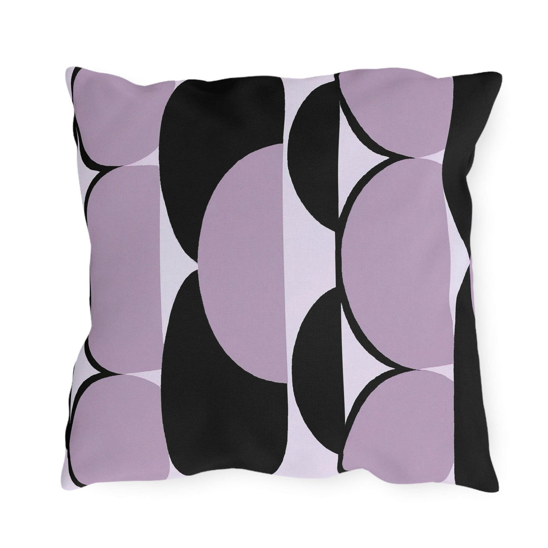 Decorative Indoor/outdoor Pillow Geometric Lavender and Black Pattern