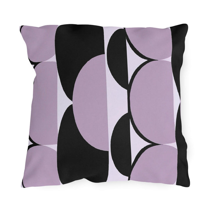 Decorative Indoor/outdoor Pillow Geometric Lavender and Black Pattern