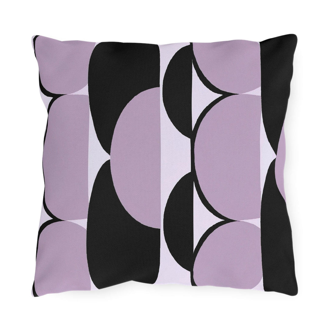 Decorative Indoor/outdoor Pillow Geometric Lavender and Black Pattern