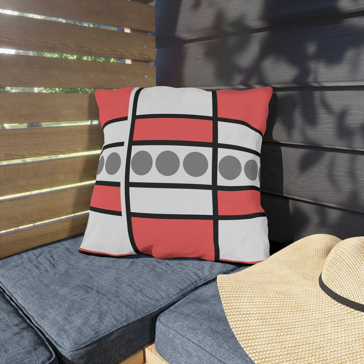 Decorative Indoor/outdoor Pillow Pale Red Geometric Pattern - Decorative