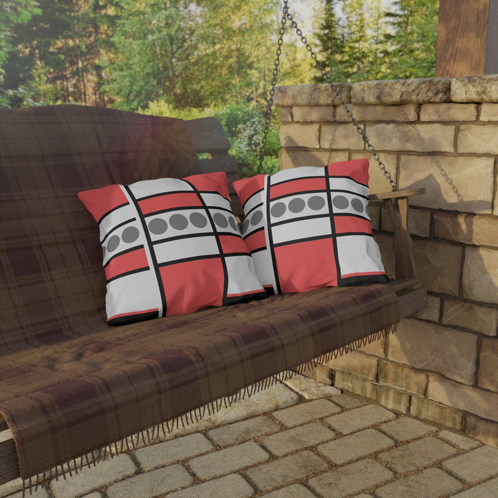 Decorative Indoor/outdoor Pillow Pale Red Geometric Pattern - Decorative