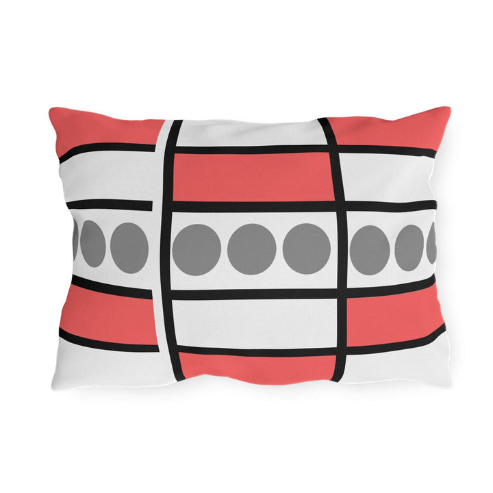 Decorative Indoor/outdoor Pillow Pale Red Geometric Pattern - Decorative