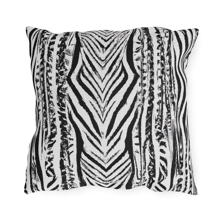 Decorative Indoor/outdoor Pillow Native Black and White Abstract Pattern