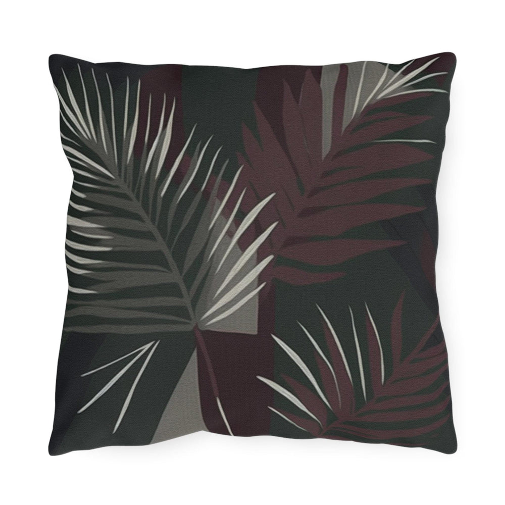 Decorative Indoor/outdoor Pillow Palm Tree Leaves Maroon Green - Decorative