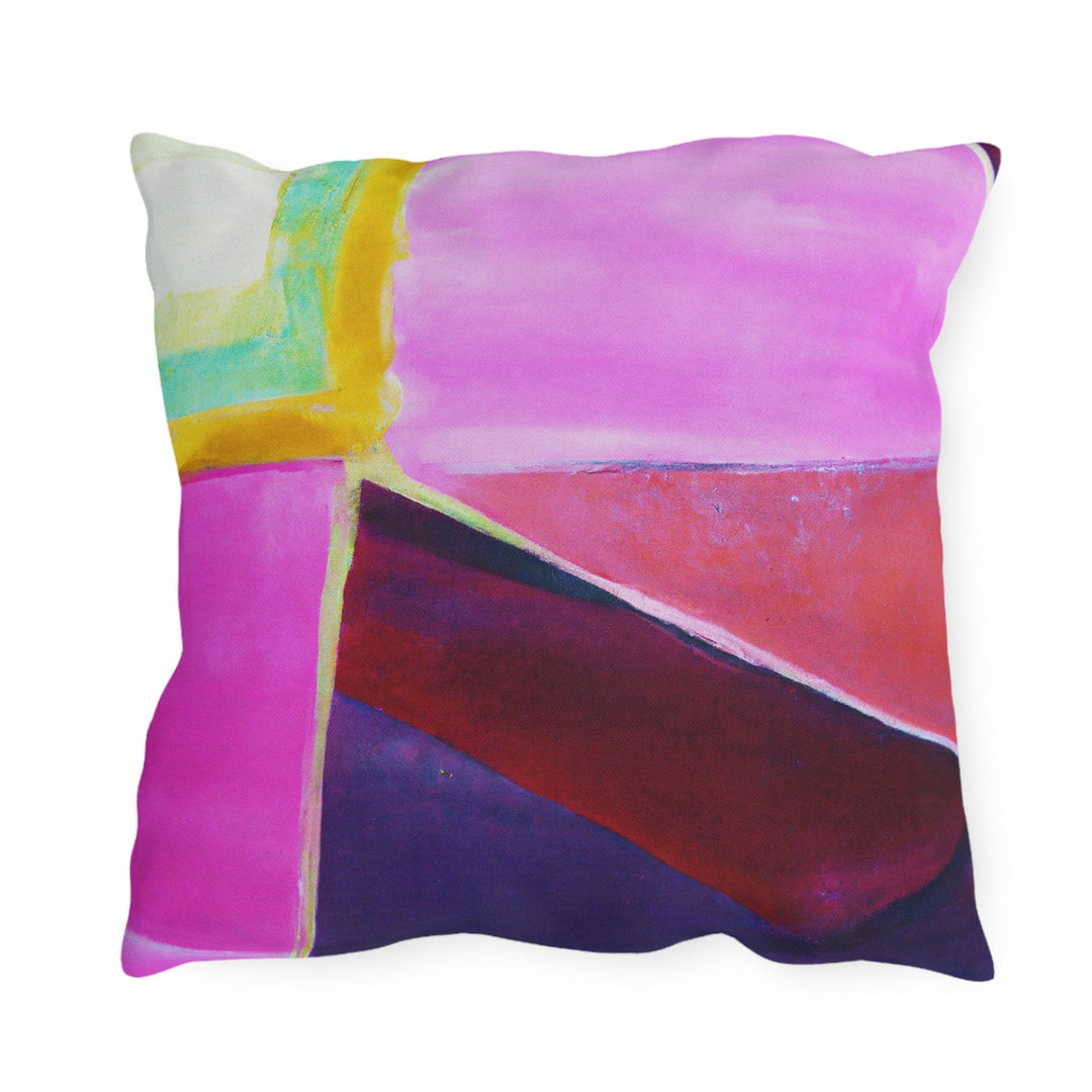 Decorative Indoor/outdoor Pillow Pink Purple Red Geometric Pattern - Decorative