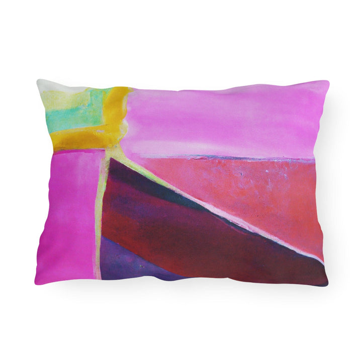 Decorative Indoor/outdoor Pillow Pink Purple Red Geometric Pattern - Decorative