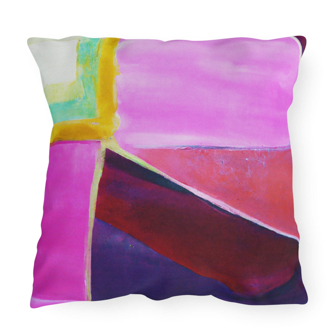 Decorative Indoor/outdoor Pillow Pink Purple Red Geometric Pattern - Decorative