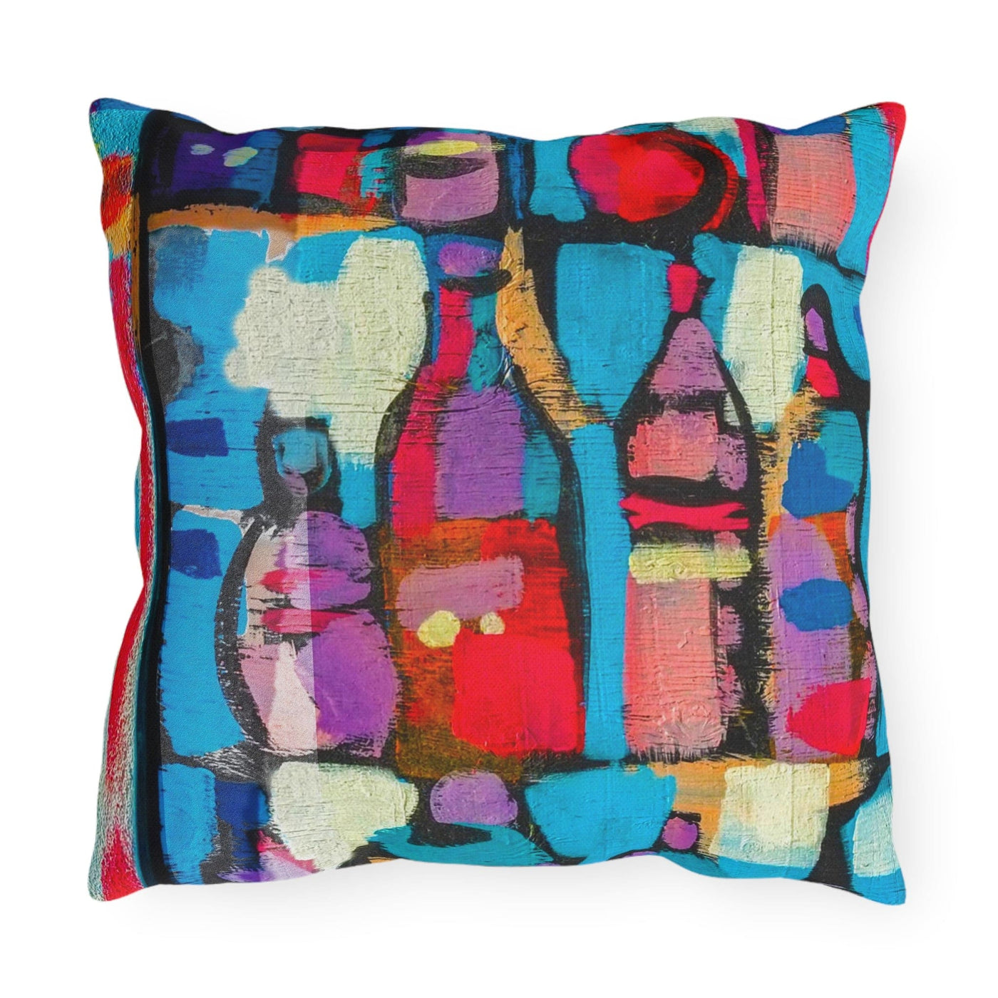 Decorative Outdoor Pillows With Zipper - Set Of 2 Sutileza Smooth Colorful