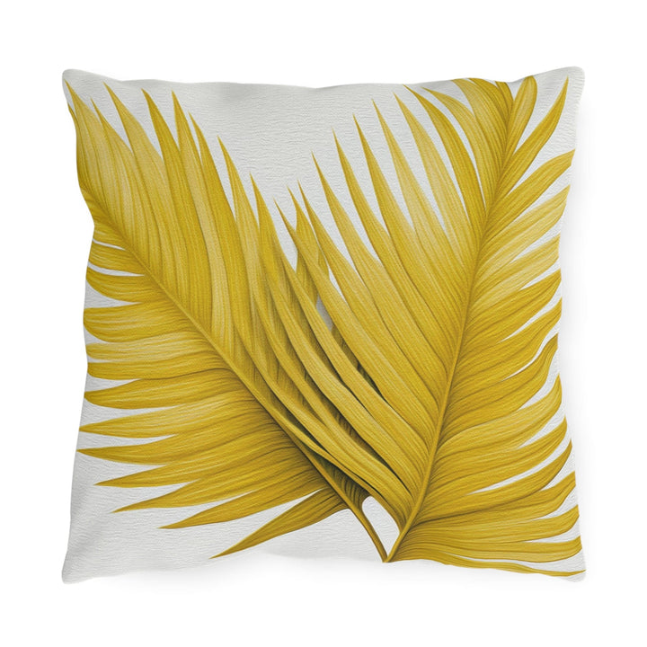 Decorative Indoor/outdoor Pillow - Yellow Palm Tree Leaves - Decorative/Throw