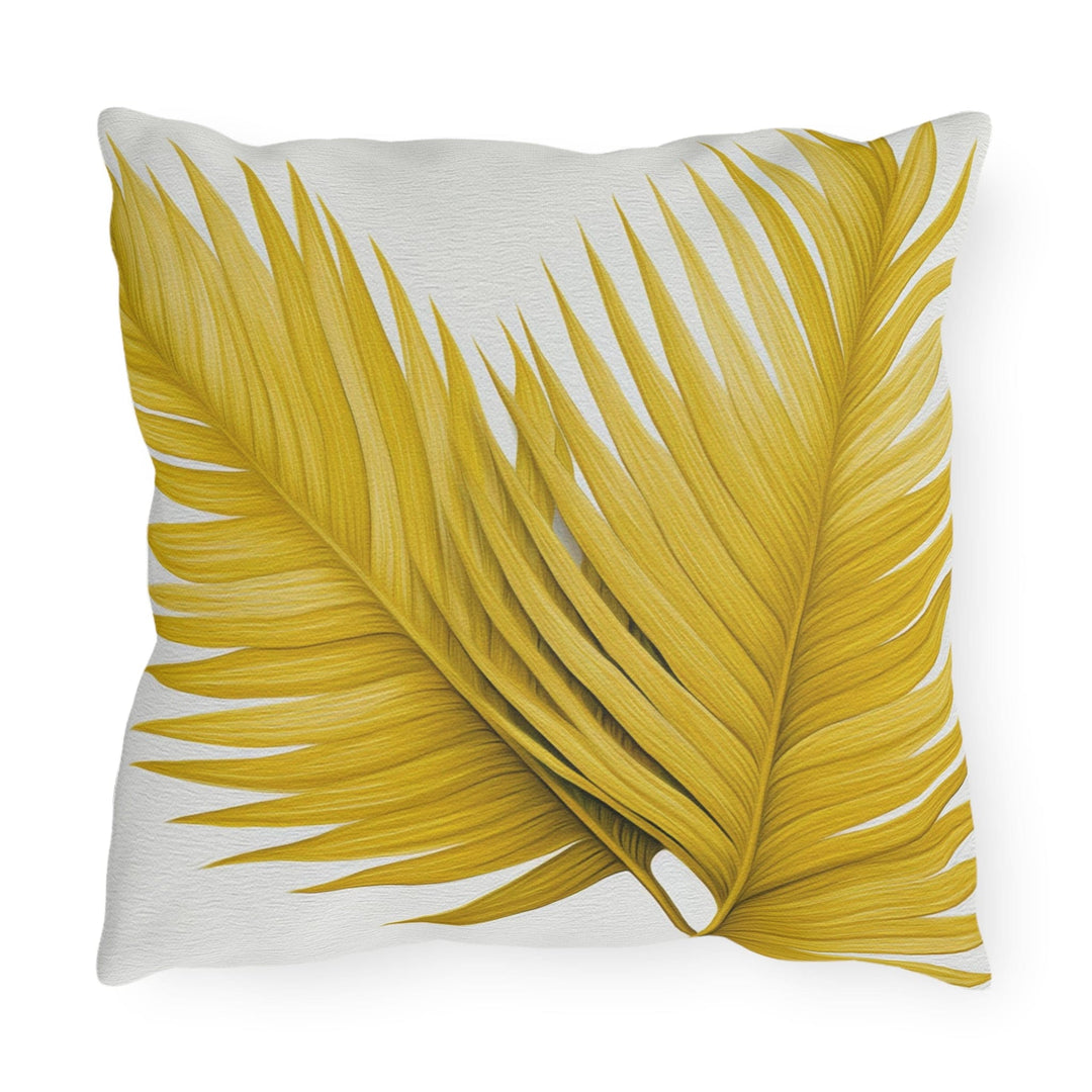 Decorative Indoor/outdoor Pillow - Yellow Palm Tree Leaves - Decorative/Throw
