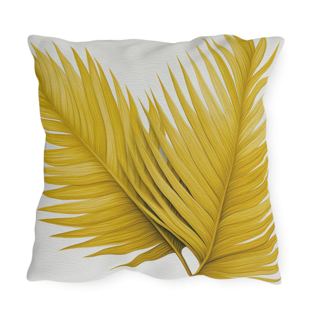 Decorative Indoor/outdoor Pillow - Yellow Palm Tree Leaves - Decorative/Throw