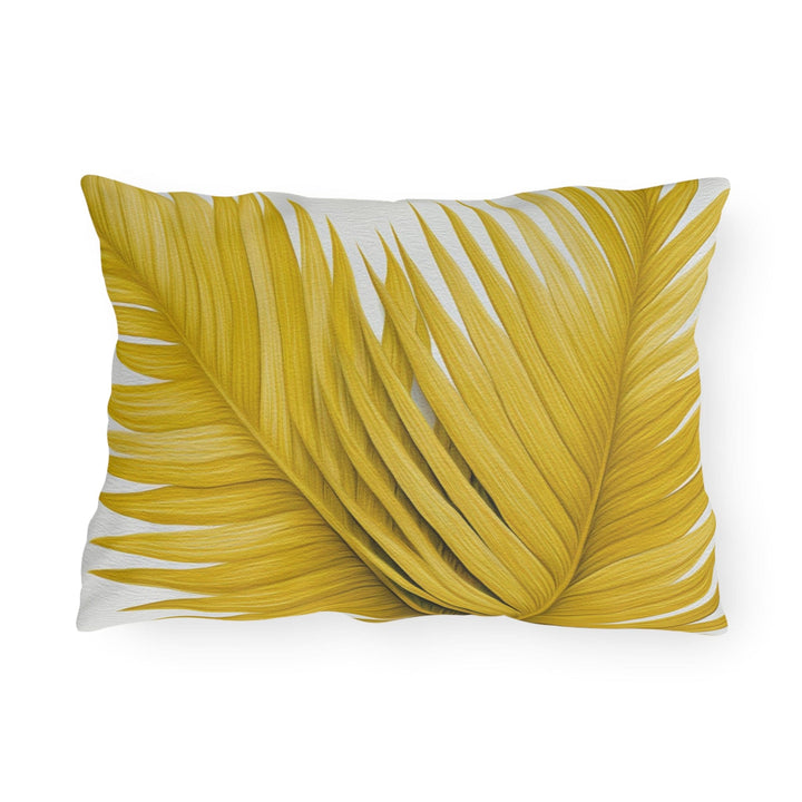 Decorative Indoor/outdoor Pillow - Yellow Palm Tree Leaves - Decorative/Throw