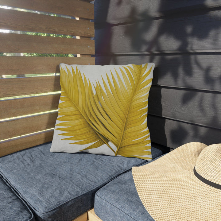 Decorative Indoor/outdoor Pillow - Yellow Palm Tree Leaves - Decorative/Throw
