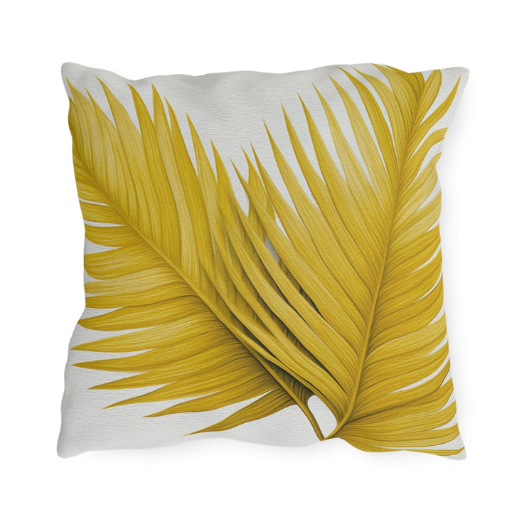 Decorative Indoor/outdoor Pillow - Yellow Palm Tree Leaves - Decorative/Throw