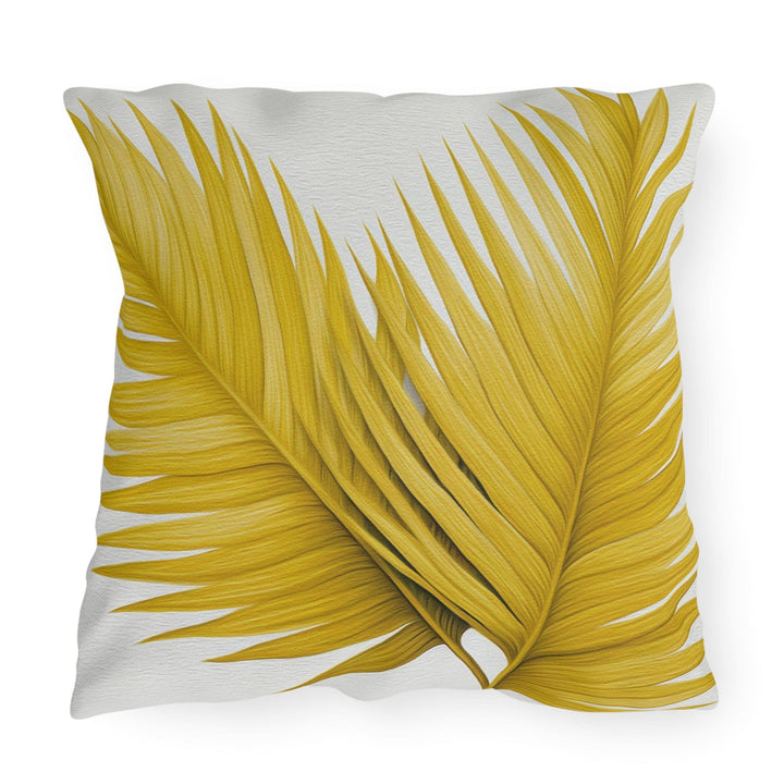 Decorative Indoor/outdoor Pillow - Yellow Palm Tree Leaves - Decorative/Throw