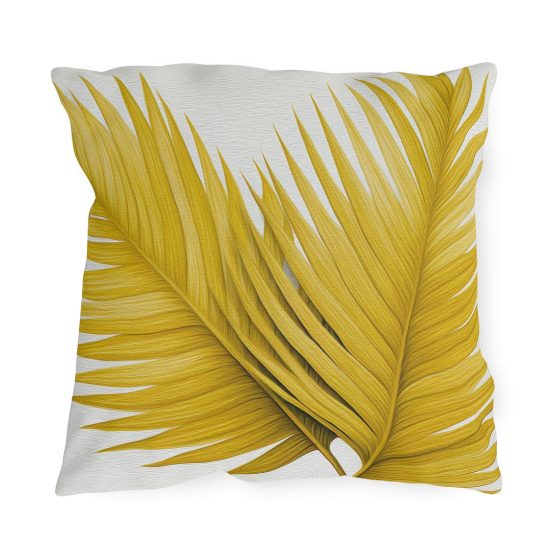 Decorative Indoor/outdoor Pillow - Yellow Palm Tree Leaves - Decorative/Throw