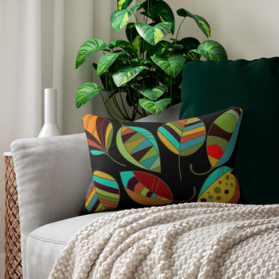 Decorative Throw Pillow - Autumn Color Leaves - 2 Sided Lumbar Pillow