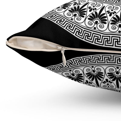 Decorative Throw Pillow Case Black And White Geometric Boho Pattern Bw -