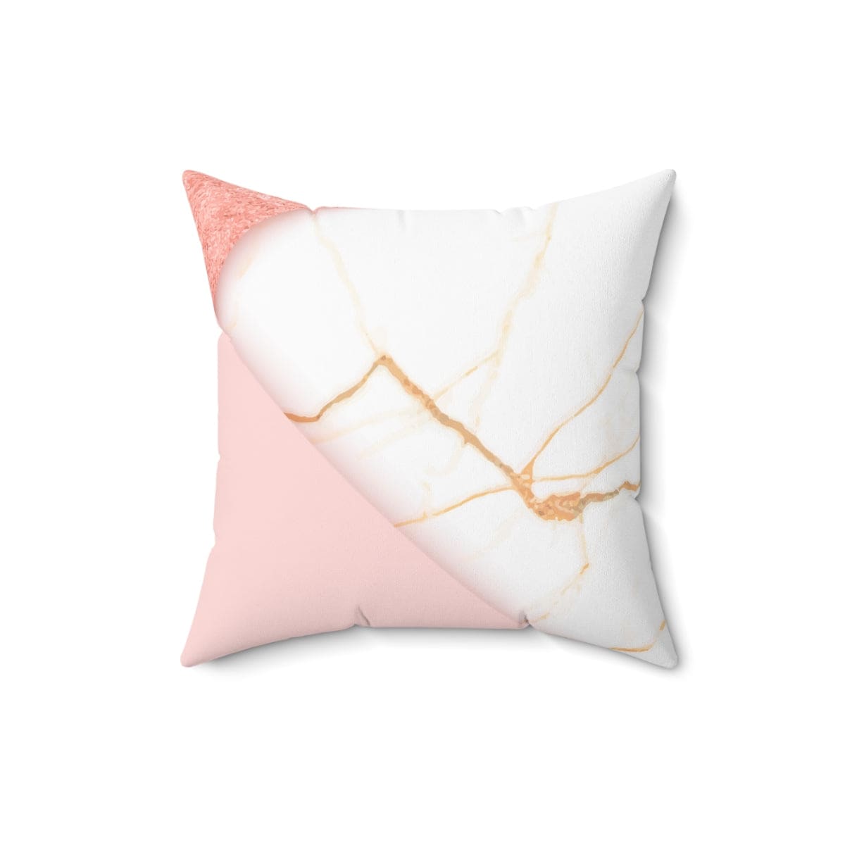 Decorative Throw Pillow Case Pink Marble Swirl Pattern - Decorative | Throw