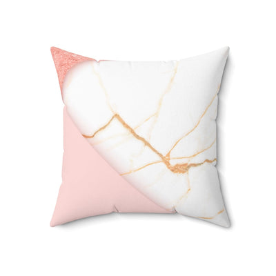Decorative Throw Pillow Case Pink Marble Swirl Pattern - Decorative | Throw