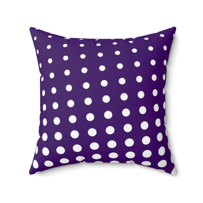 Decorative Throw Pillow Case Purple And White Dotted Pattern - Decorative |