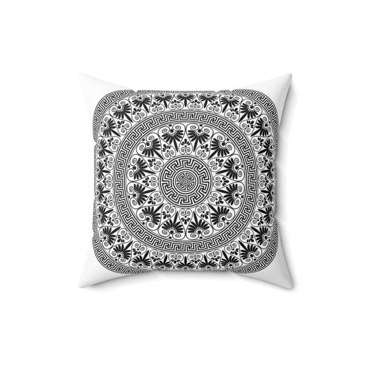 Decorative Throw Pillow Case White And Black Geometric Boho Pattern - Decorative