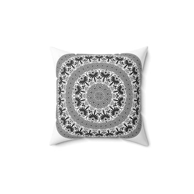 Decorative Throw Pillow Case White And Black Geometric Boho Pattern - Decorative