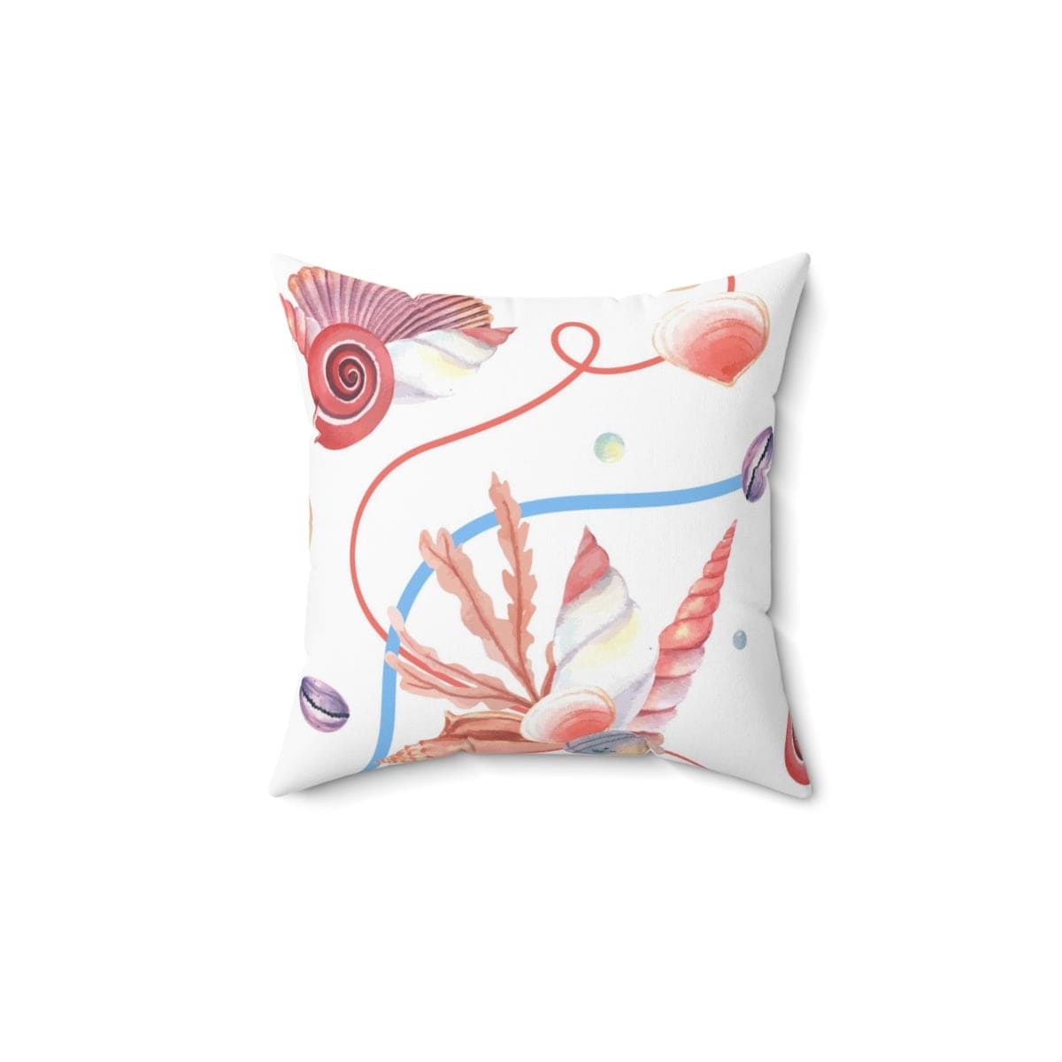 Decorative Throw Pillow Cover Beach Seashell Coral Pattern - Decorative | Throw