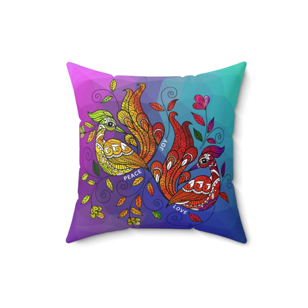 Decorative Throw Pillow Cover - Multicolor Wild Peacocks - Decorative/Throw