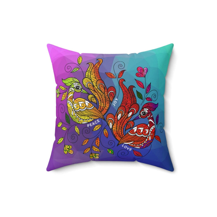 Decorative Throw Pillow Cover - Multicolor Wild Peacocks - Decorative/Throw