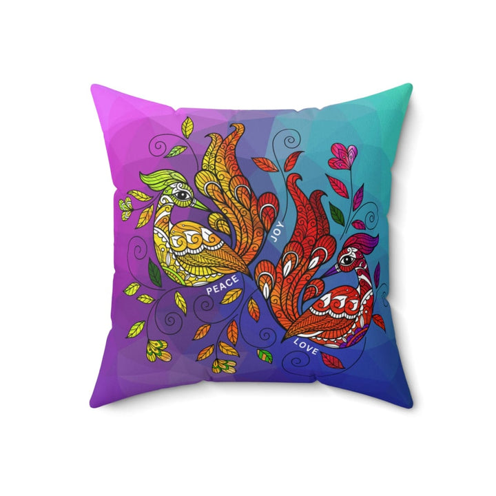 Decorative Throw Pillow Cover - Multicolor Wild Peacocks - Decorative/Throw