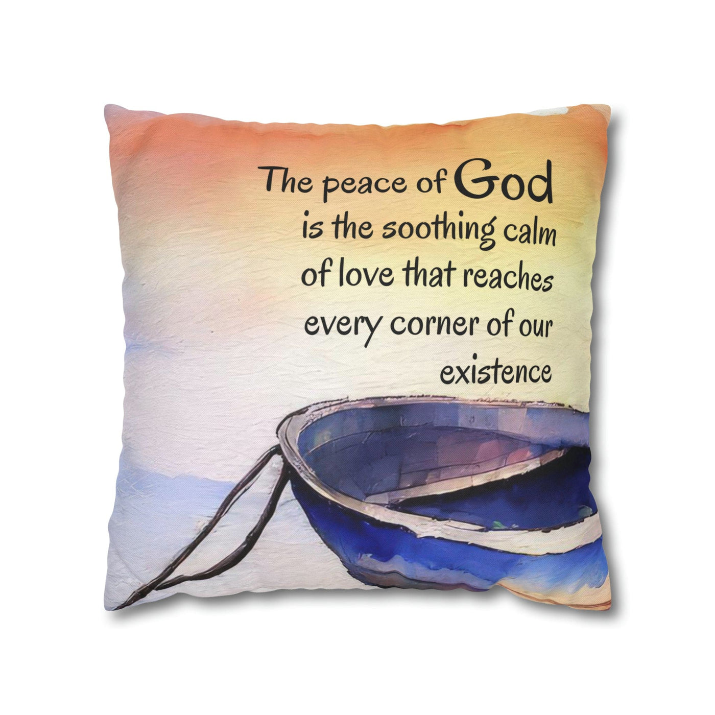 Decorative Throw Pillow Cover The Peace Of God Soothing Calm Illustration